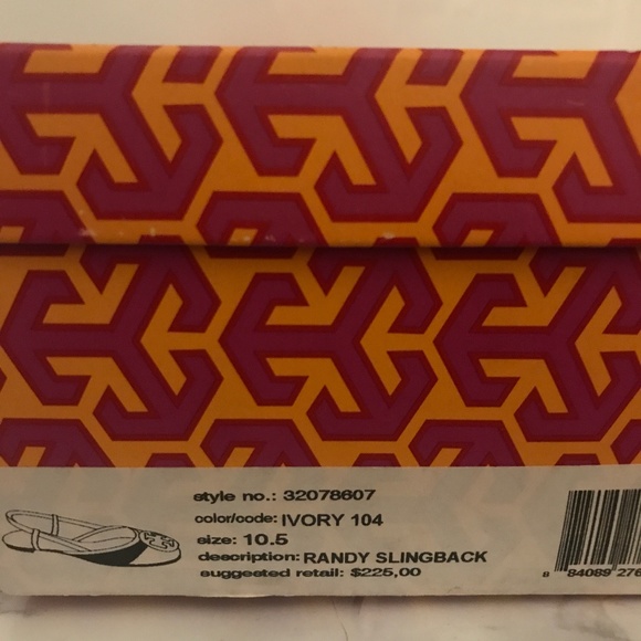 Tory Burch Randy Slingback Ivory Size 10.5 - Picture 3 of 8